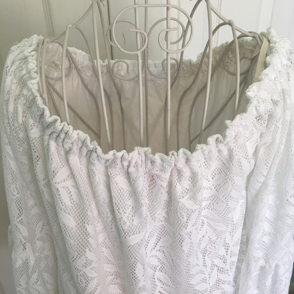Lilly Pulitzer Nevie Off the Shoulder Resort White Lace Dress XS - Picture 7 of 13